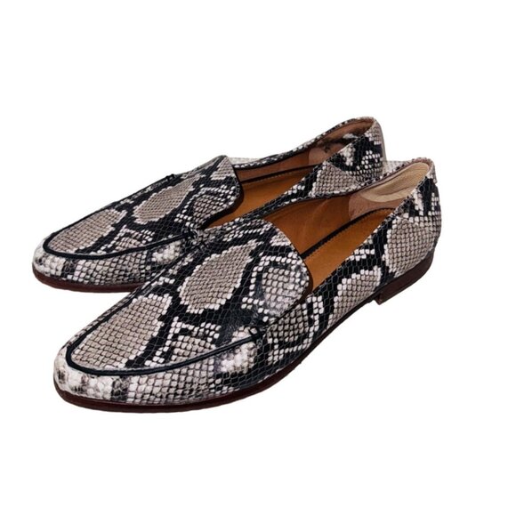 Franco Sarto Womens Snakeskin Print Loafers 7.5 City Quiet Luxury Office Wear - Picture 2 of 11